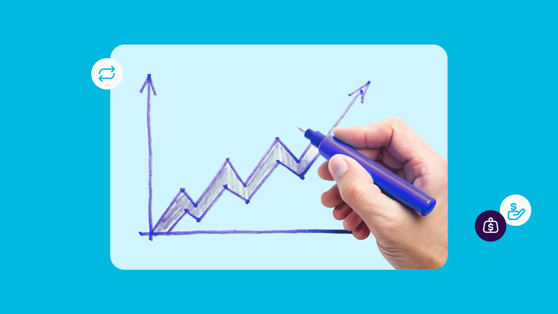 Como calcular o ciclo financeiro - imagem de um gráfico desenhado